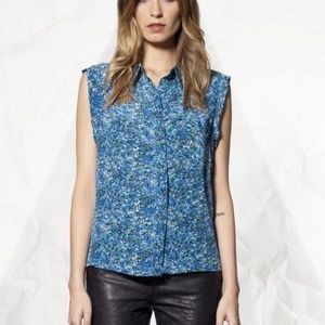 Winter Kate pure Silk Splatter Button up B…